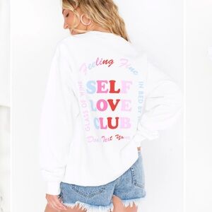 - MUMU Self Love Club Stanley Sweatshirt Size M